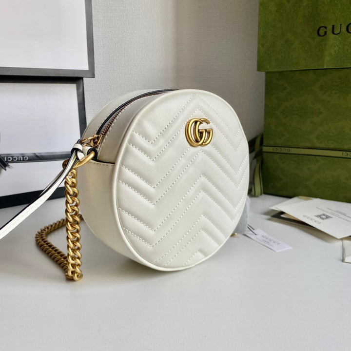 3 Colors - Round Cowhide Handbag