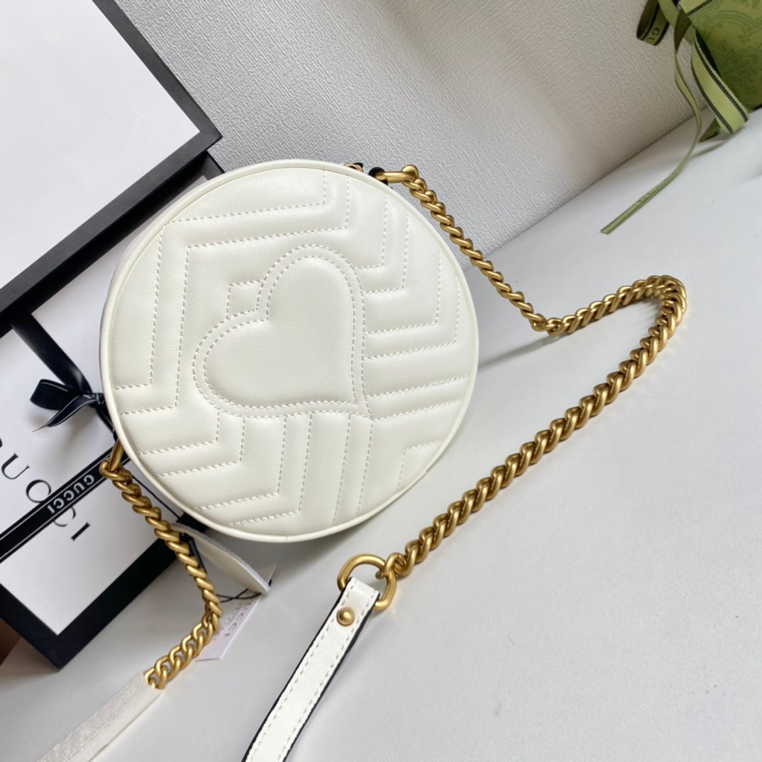 3 Colors - Round Cowhide Handbag