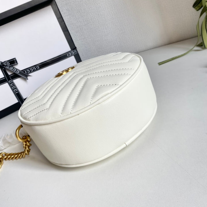 3 Colors - Round Cowhide Handbag