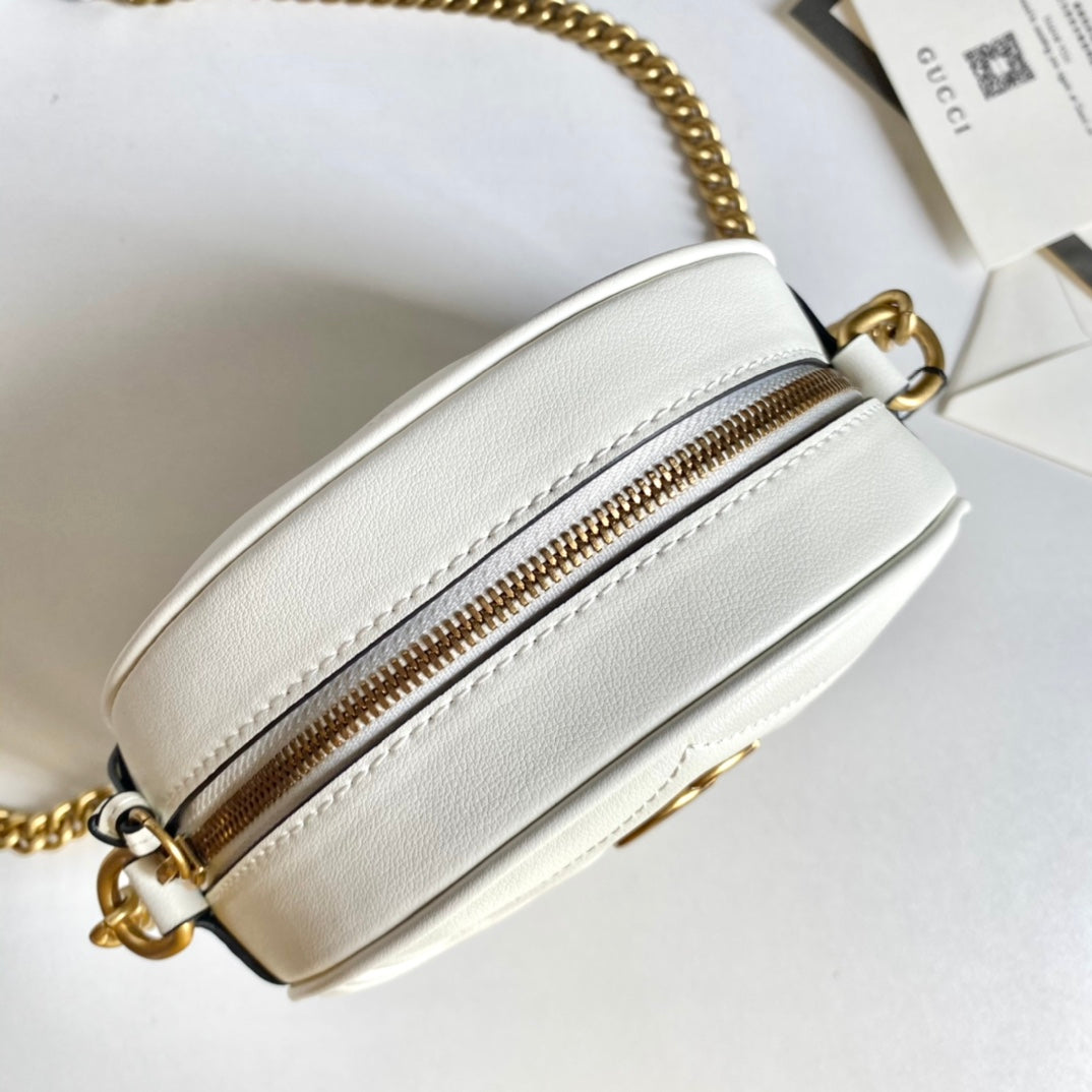 3 Colors - Round Cowhide Handbag