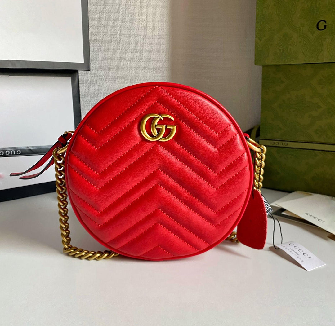3 Colors - Round Cowhide Handbag