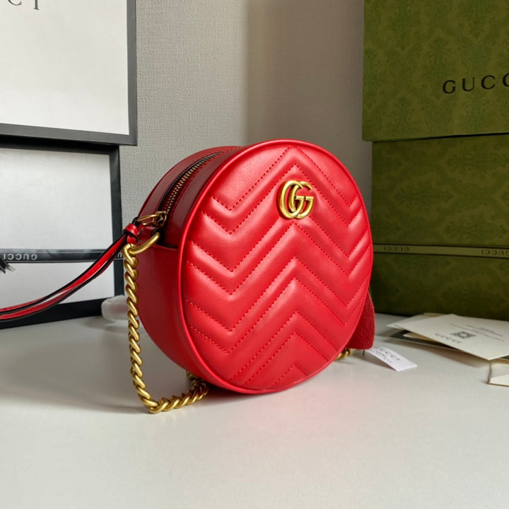 3 Colors - Round Cowhide Handbag