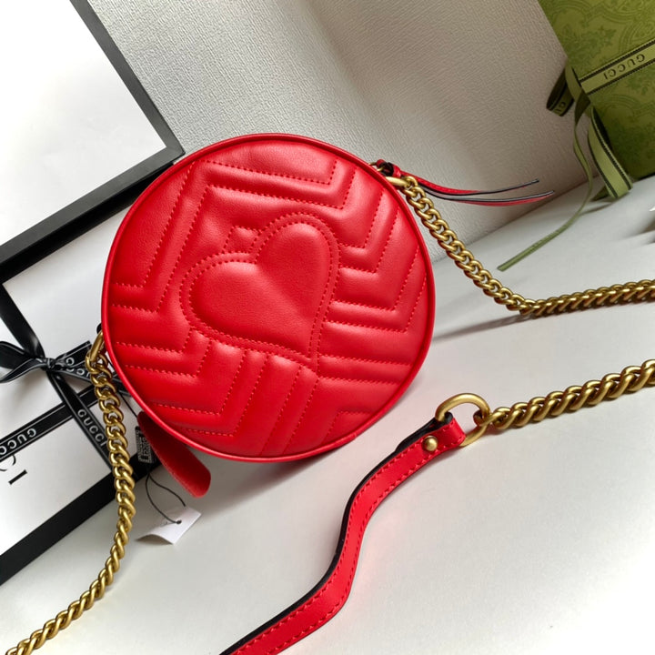 3 Colors - Round Cowhide Handbag