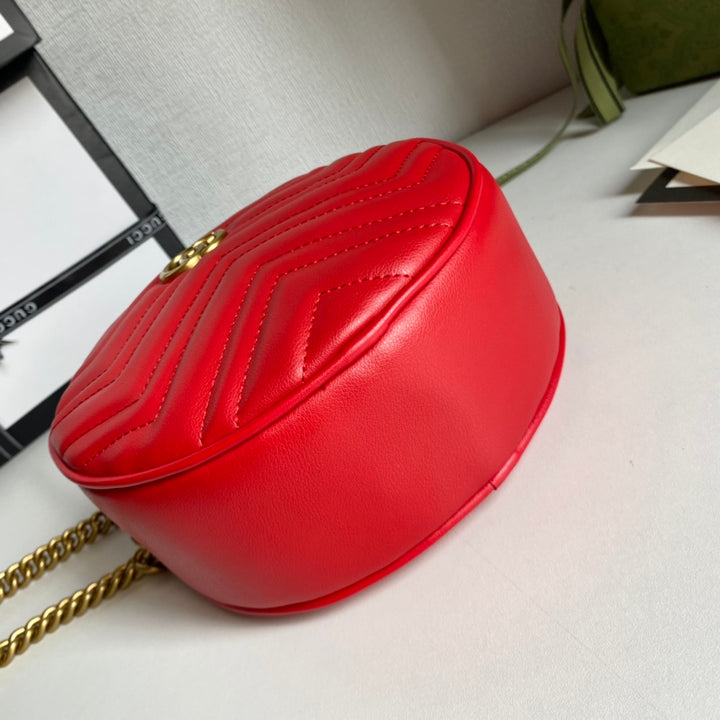 3 Colors - Round Cowhide Handbag
