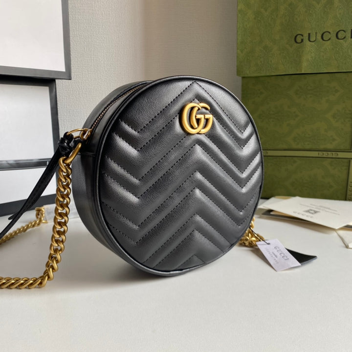3 Colors - Round Cowhide Handbag