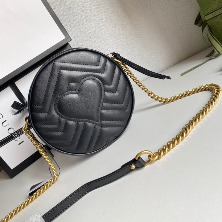 3 Colors - Round Cowhide Handbag