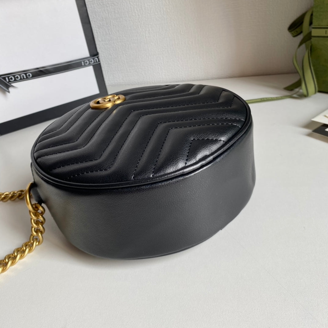 3 Colors - Round Cowhide Handbag
