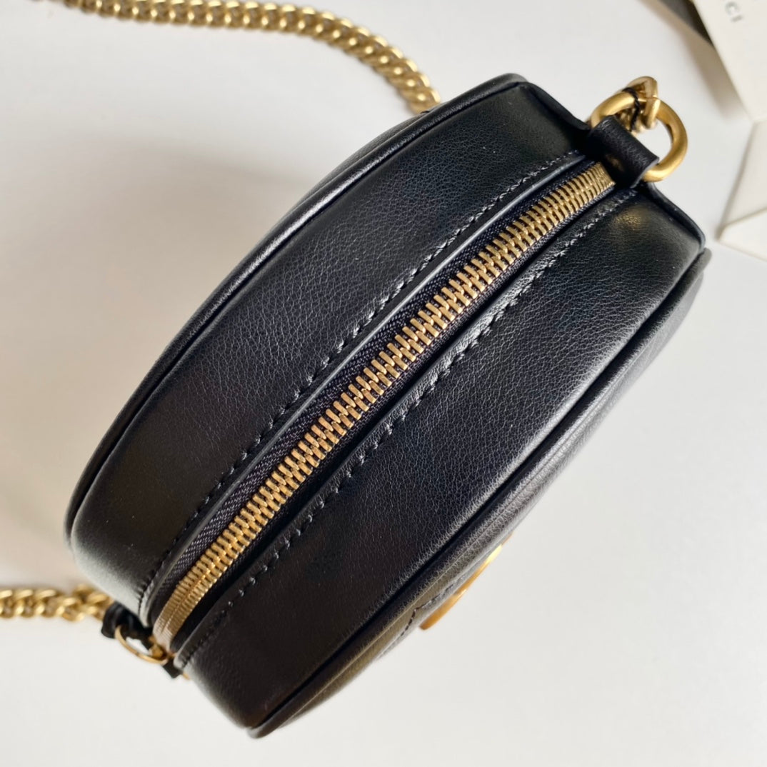 3 Colors - Round Cowhide Handbag
