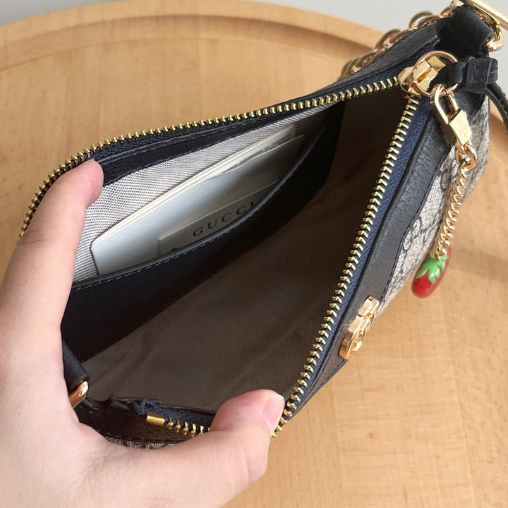 3 Colors - Strawberry Pendant Double Strap Handbag