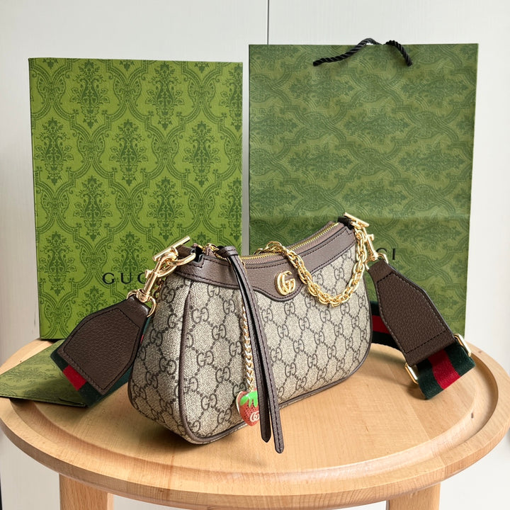 3 Colors - Strawberry Pendant Double Strap Handbag