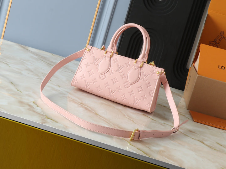 Embossed cowhide handbag