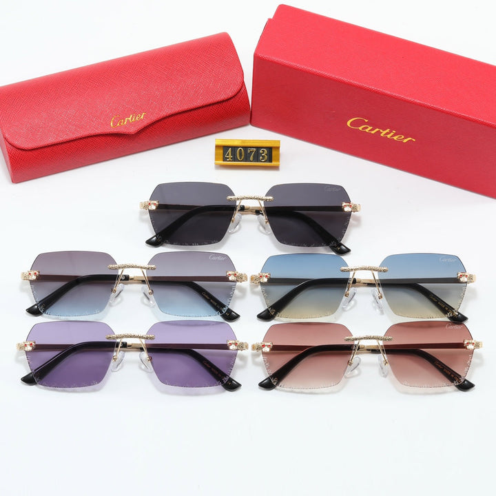 5 Colors Small Glass Lens Sunglasses