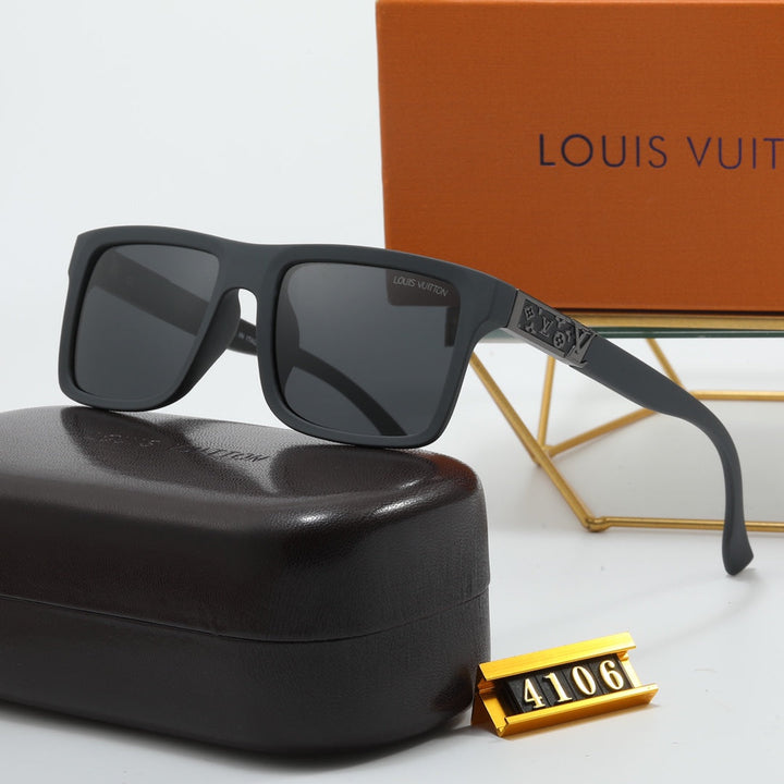4 Colors Fashion Plaid Frosted Sunglasses