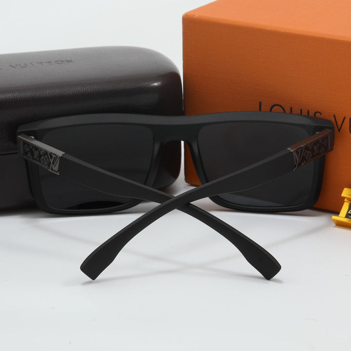 4 Colors Fashion Plaid Frosted Sunglasses