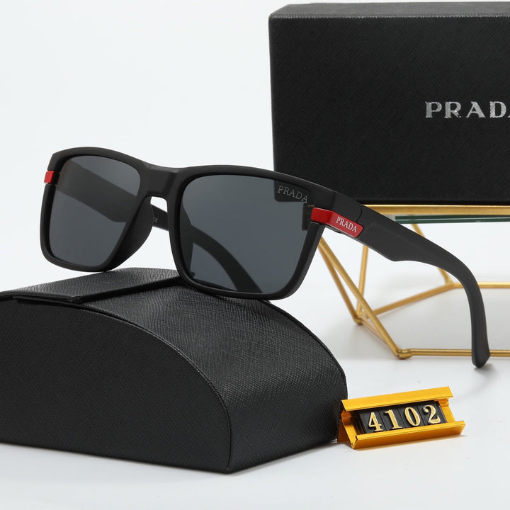 4 Colors Red Logo Square Sunglasses