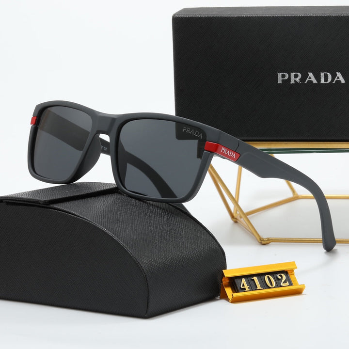 4 Colors Red Logo Square Sunglasses