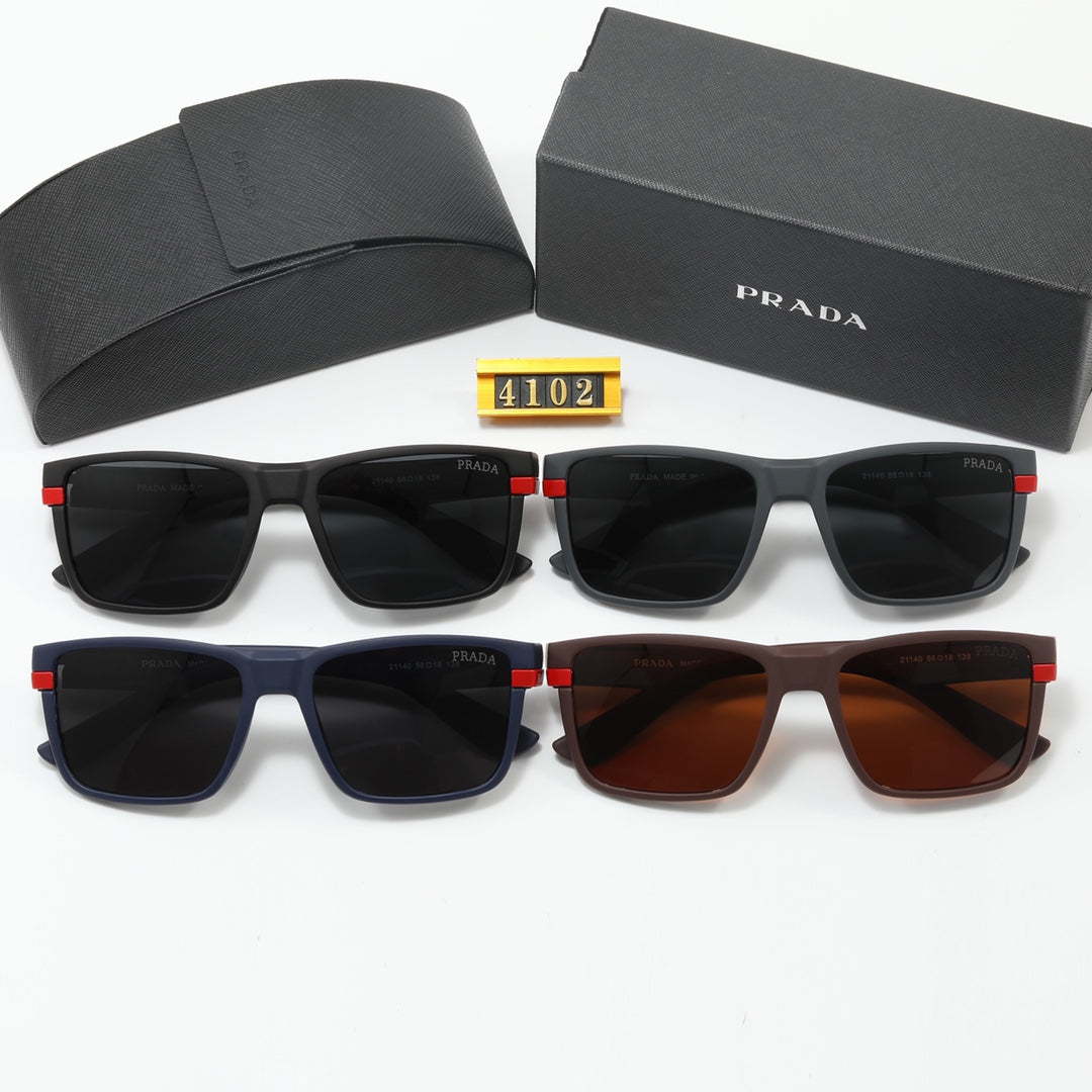 4 Colors Red Logo Square Sunglasses