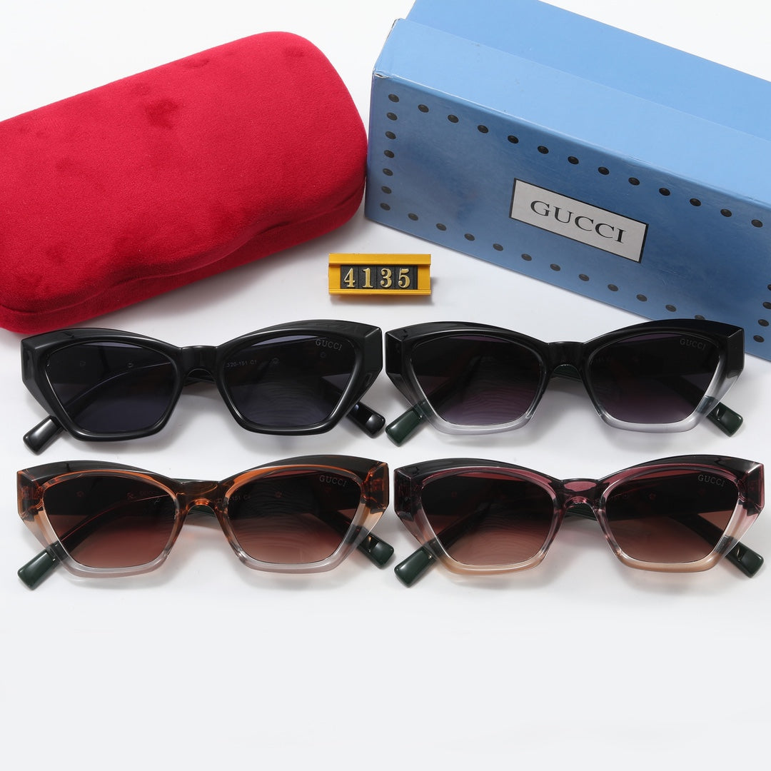 4 Colors Alphabet Mirror Leg Sunglasses
