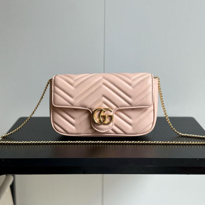 Pink Full Cowhide Classic Handbag