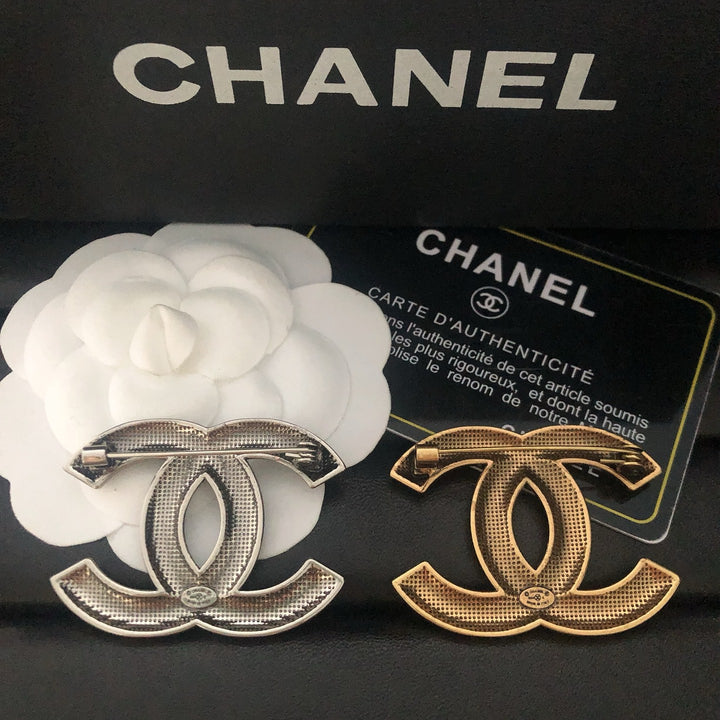 Vintage Textured Copper Brooch