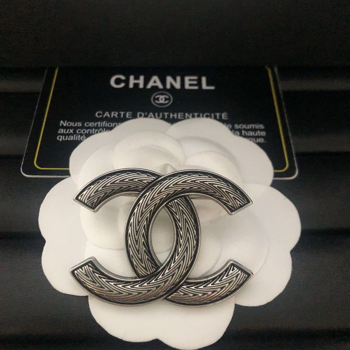 Vintage Textured Copper Brooch