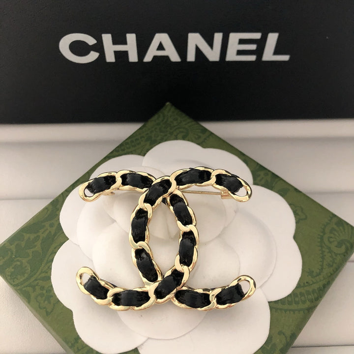 Braided Brass Brooch