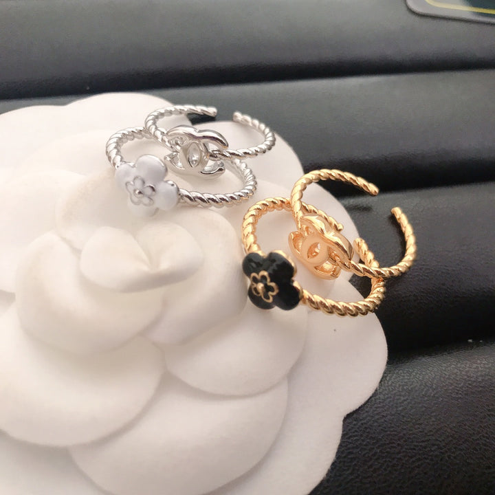 Flower Shape Open End Adjustable Ring