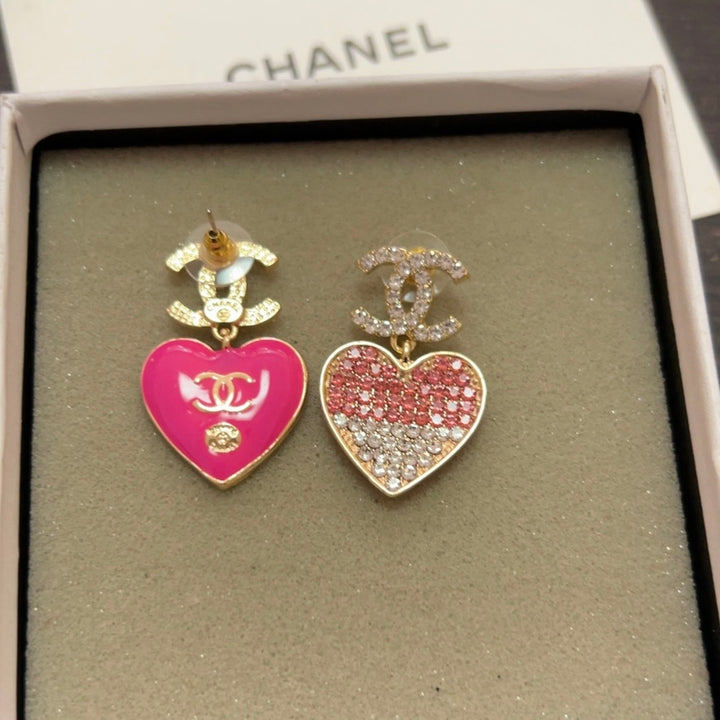 Pink Rhinestone Earrings