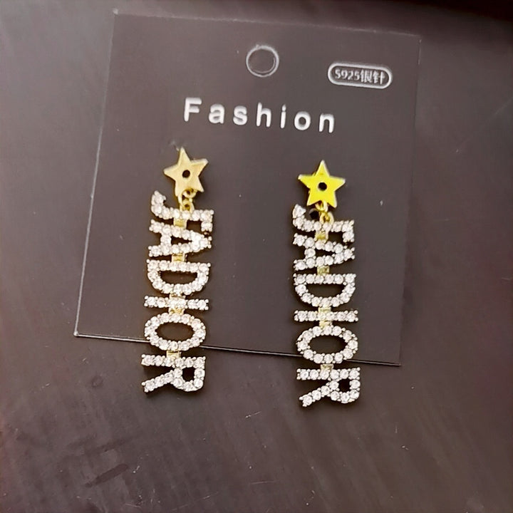 Exclusive Monogrammed Rhinestone Earrings