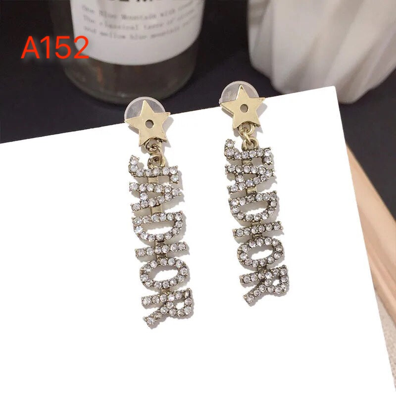 Exclusive Monogrammed Rhinestone Earrings