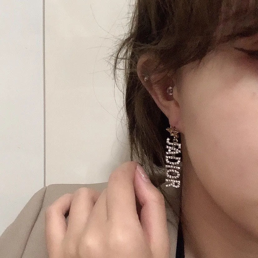 Exclusive Monogrammed Rhinestone Earrings