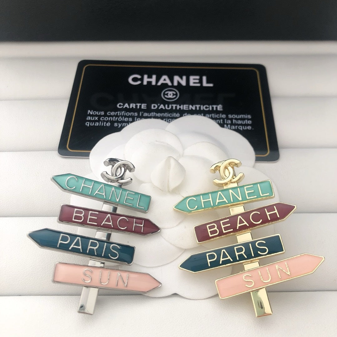 Road Sign Shape Brooch