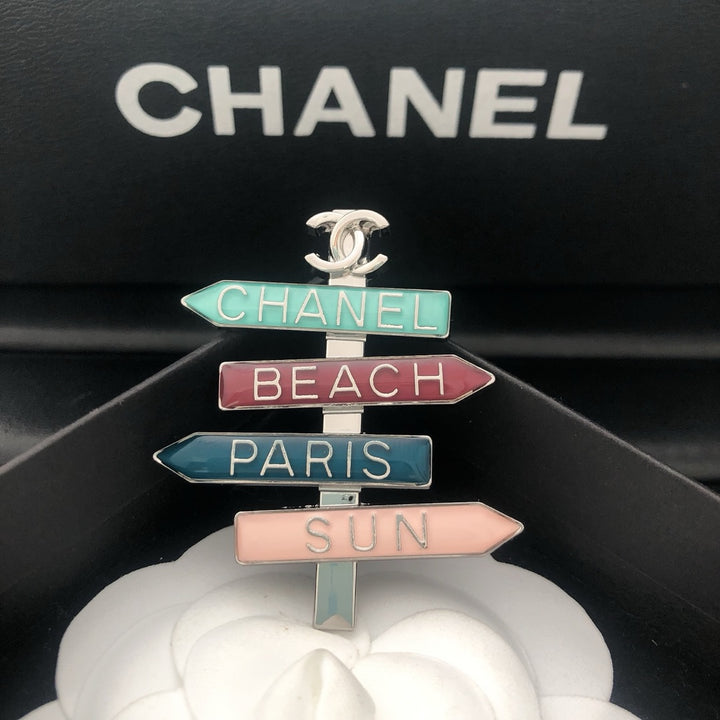 Road Sign Shape Brooch