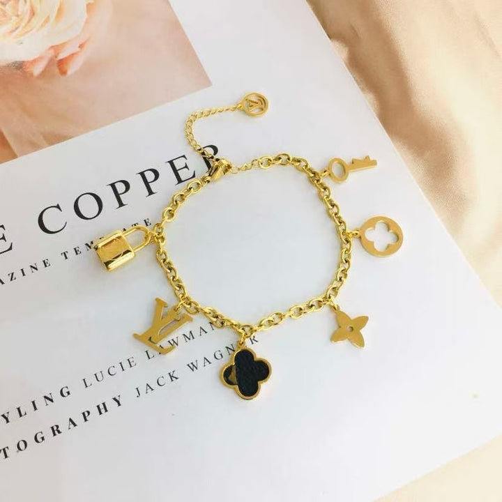 Key Lock Charm Necklace