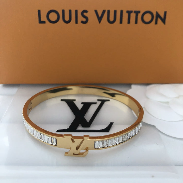 Crystal - Embellished Gold Bangle