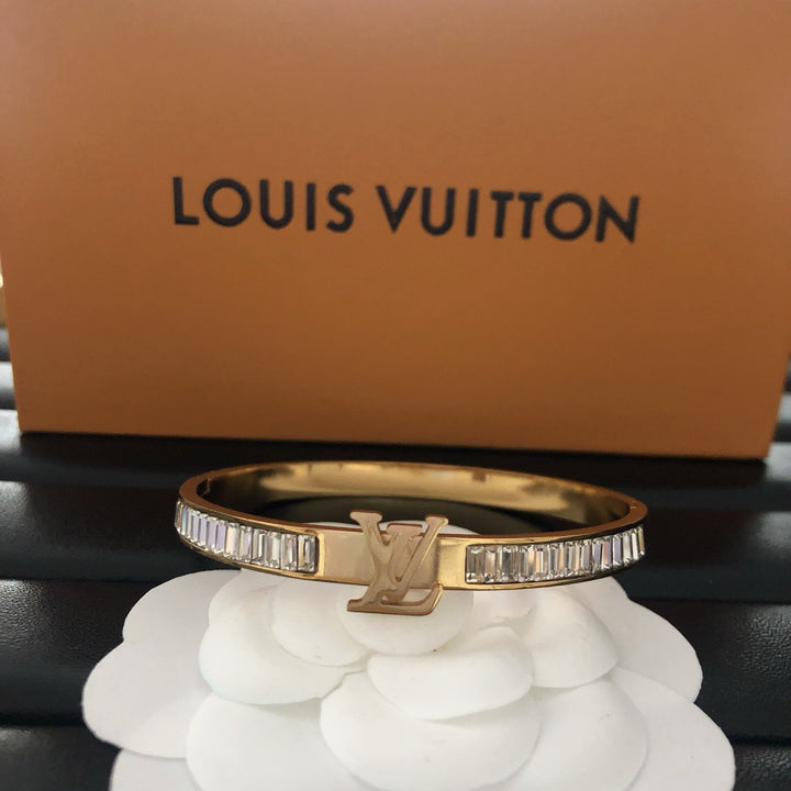 Crystal - Embellished Gold Bangle