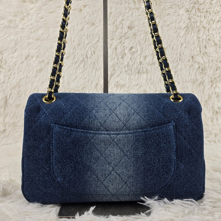 Ombre Denim Diamond Quilt Crossbody