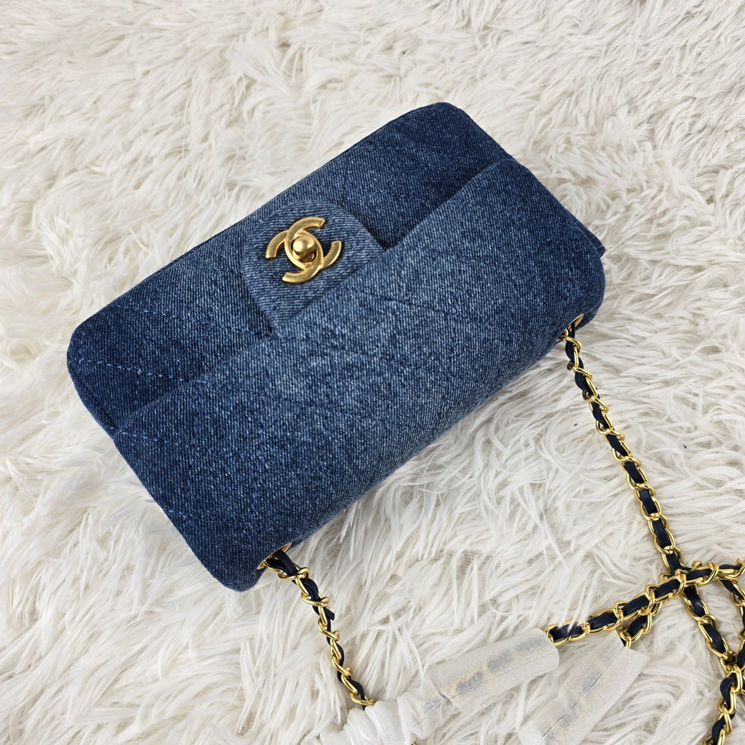 Deep Blue Denim Classic Crossbody