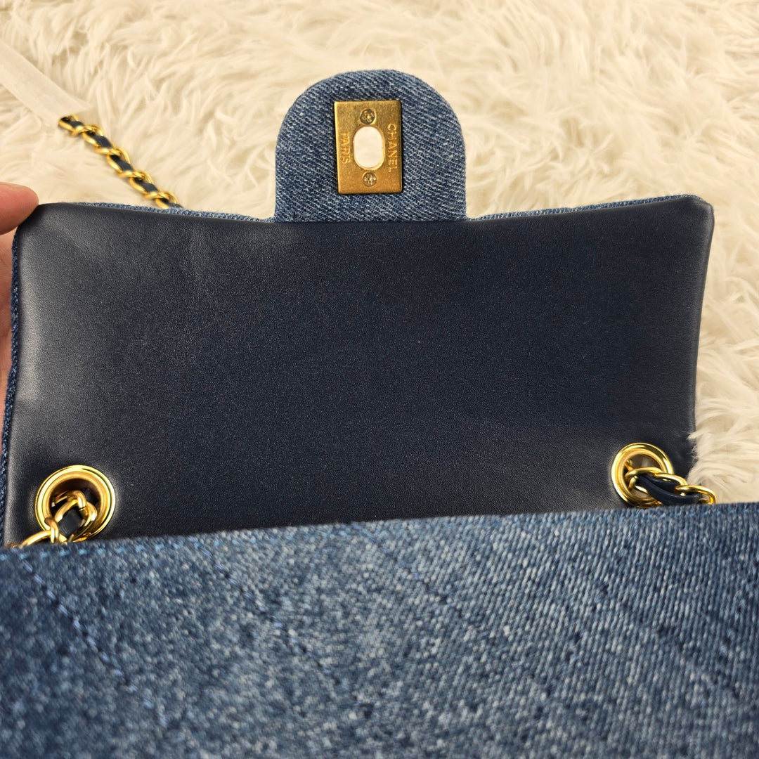 Deep Blue Denim Classic Crossbody