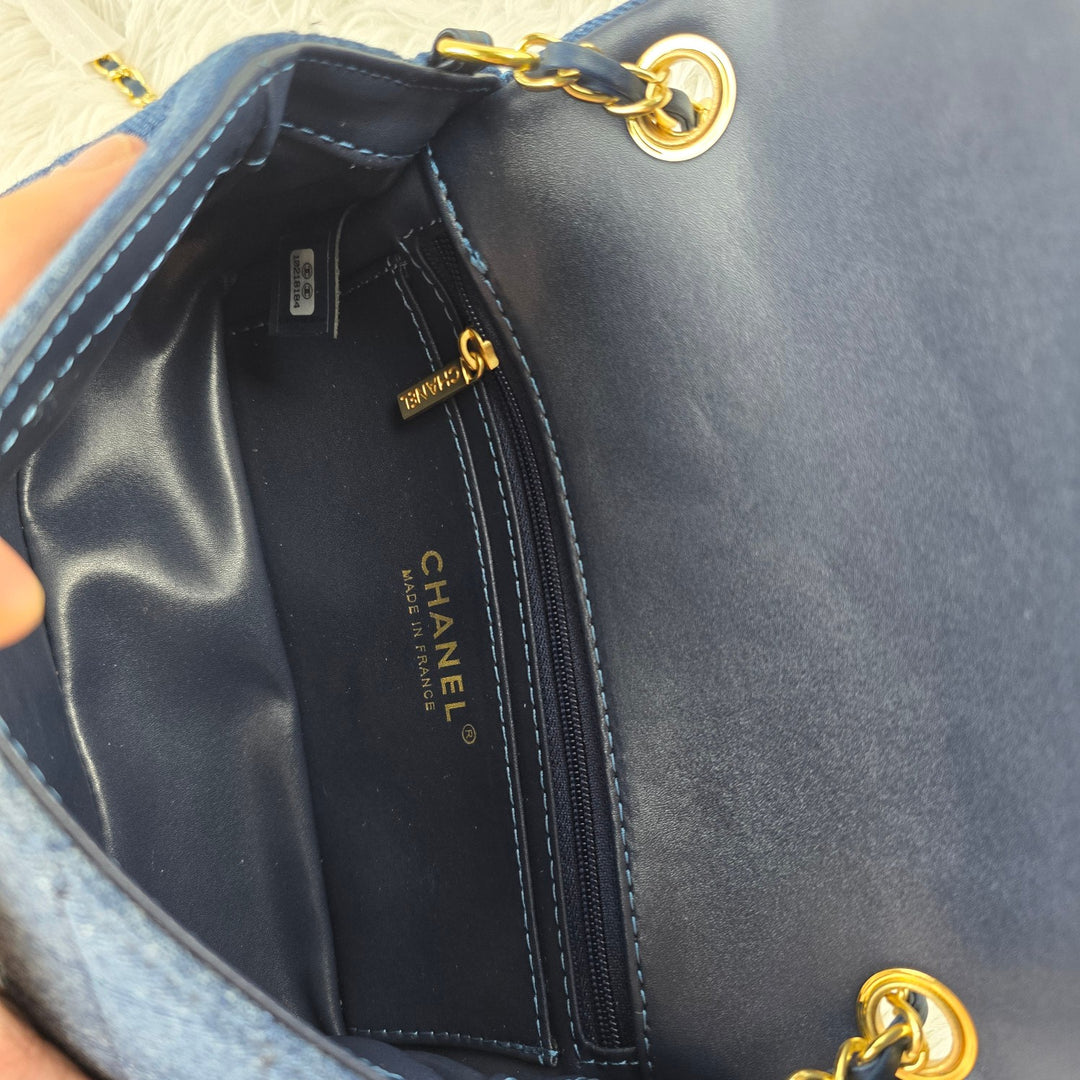 Deep Blue Denim Classic Crossbody