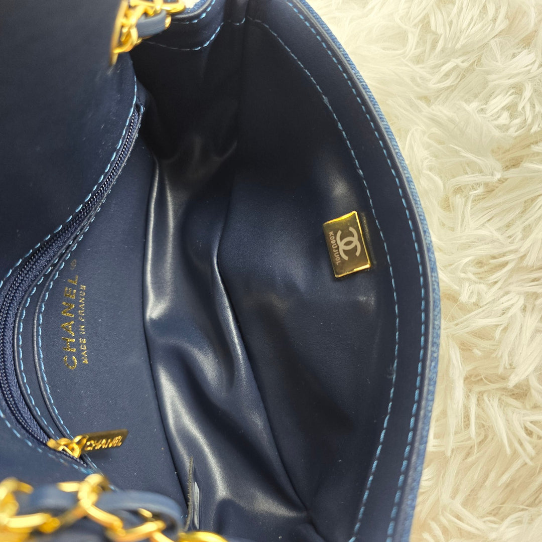 Deep Blue Denim Classic Crossbody