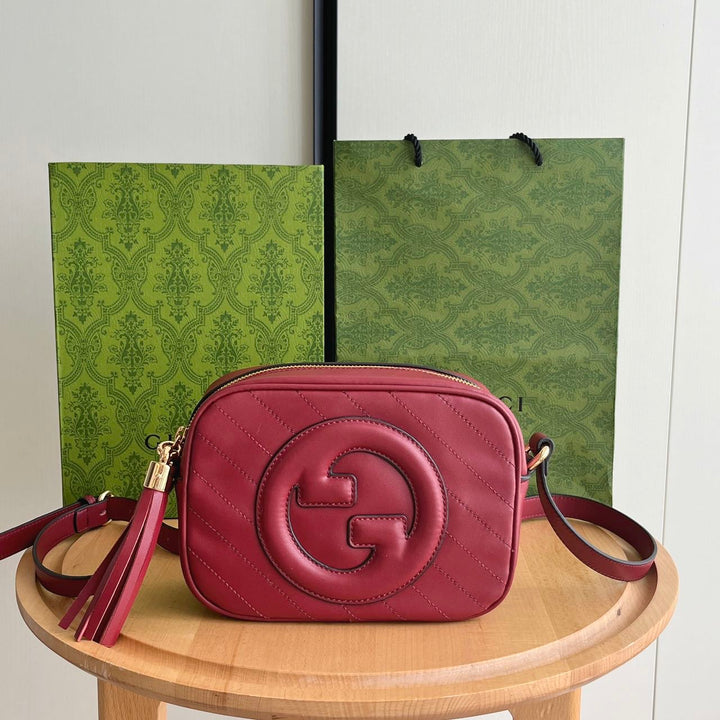 Embossed Pattern Sling Purse with Trim
