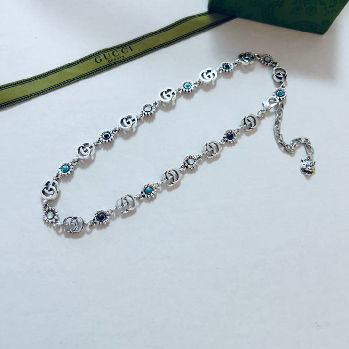 Embellished Medallion Chain Necklace