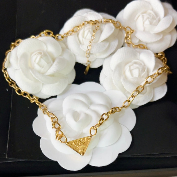 Emblem Gold Link Necklace