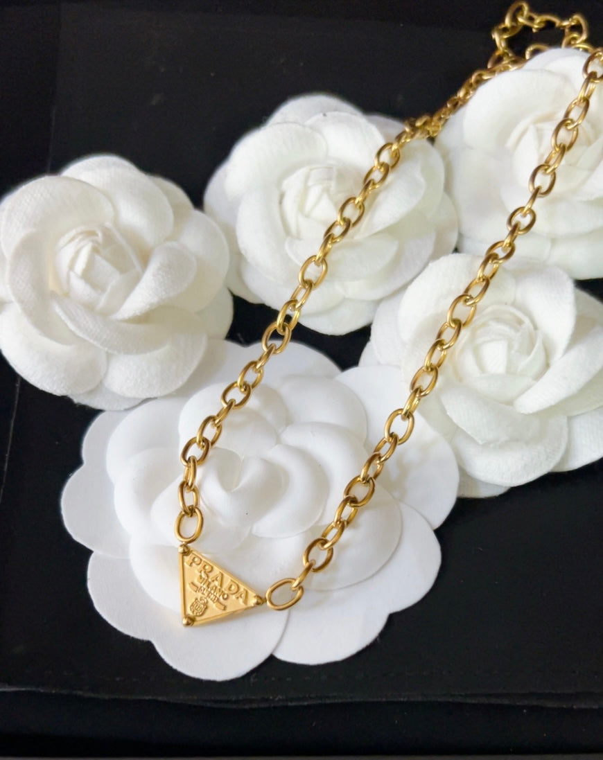 Emblem Gold Link Necklace