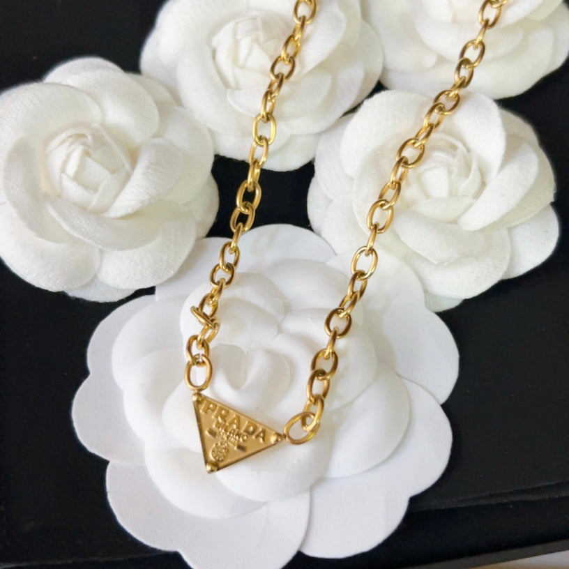 Emblem Gold Link Necklace
