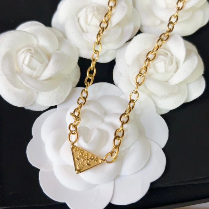 Emblem Gold Link Necklace