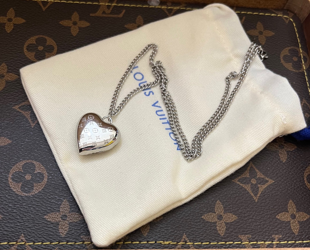Silver Heart - Shaped Pendant Necklace