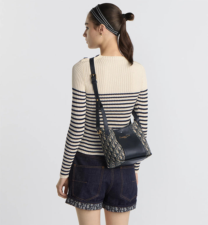 2025 New Blue Print Bucket Bag