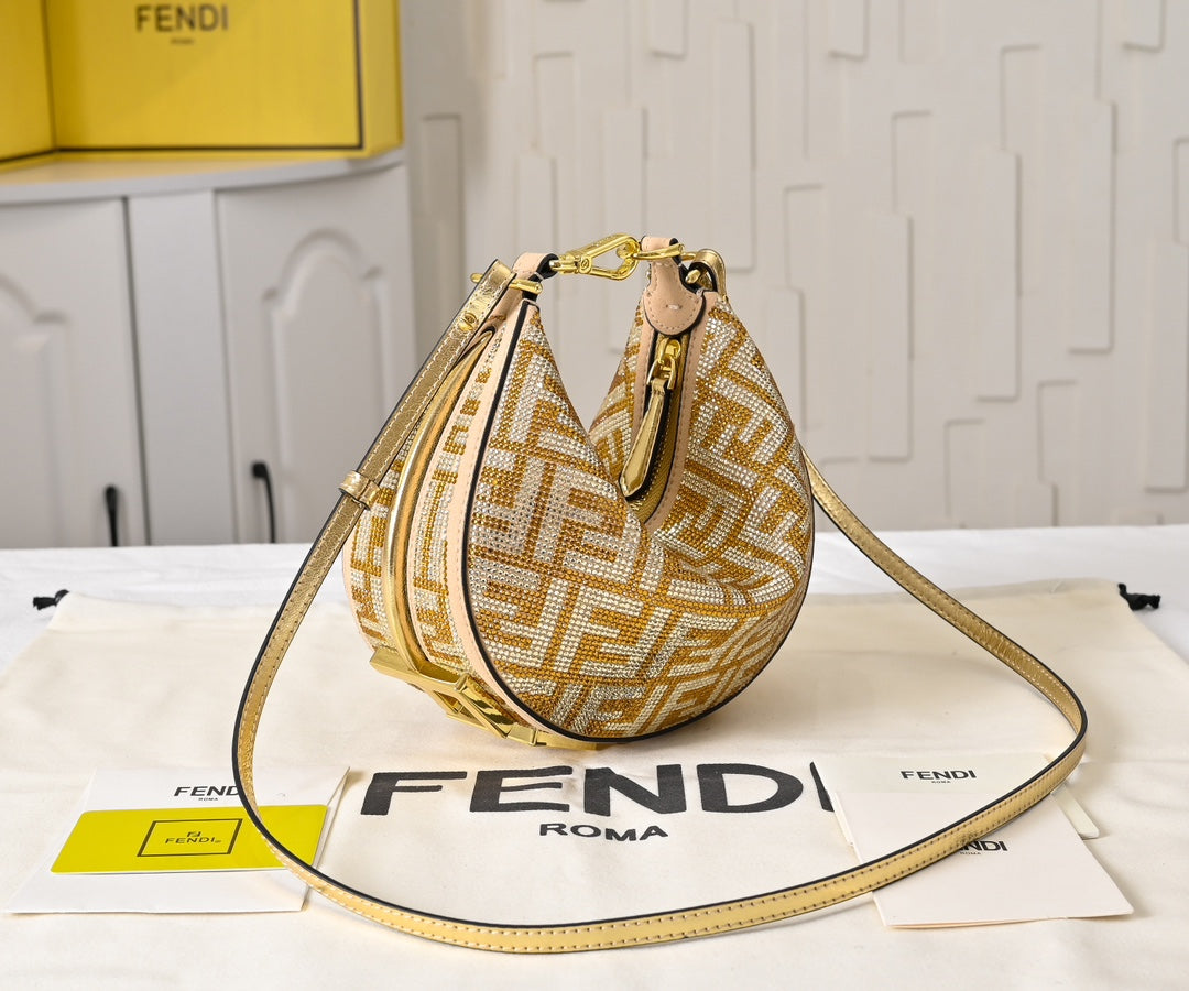 Opulent Monogram Moon Bag